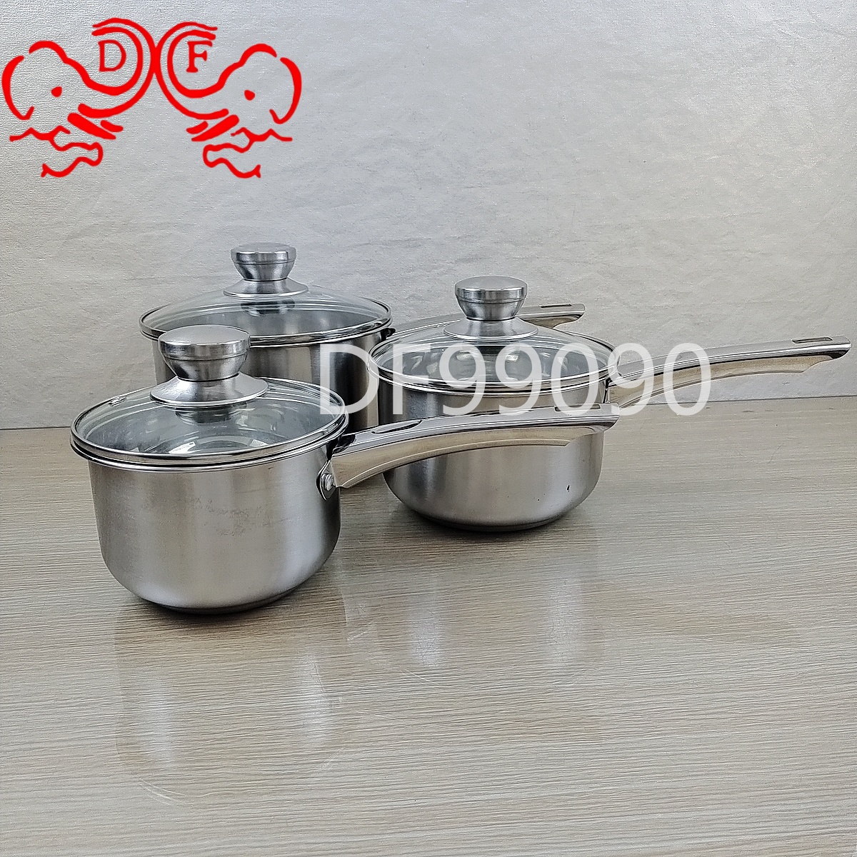 DF99090 stainless steel single-handle milk pot, household small cooking pot, milk pot, steel-handled instant noodle gift milk pot, DF TRADINGHOUSE details Picture