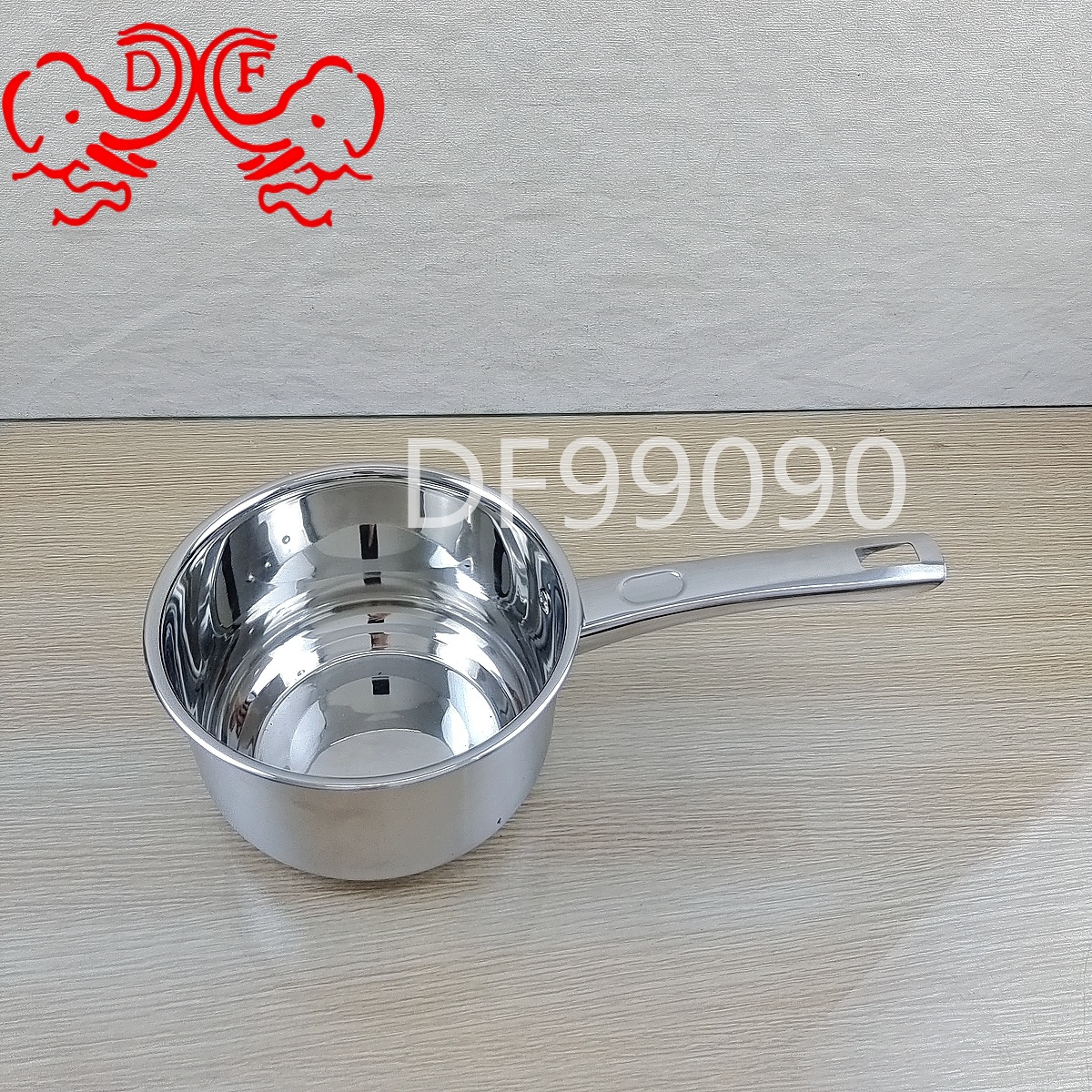 DF99090 stainless steel single-handle milk pot, household small cooking pot, milk pot, steel-handled instant noodle gift milk pot, DF TRADINGHOUSE Item Picture