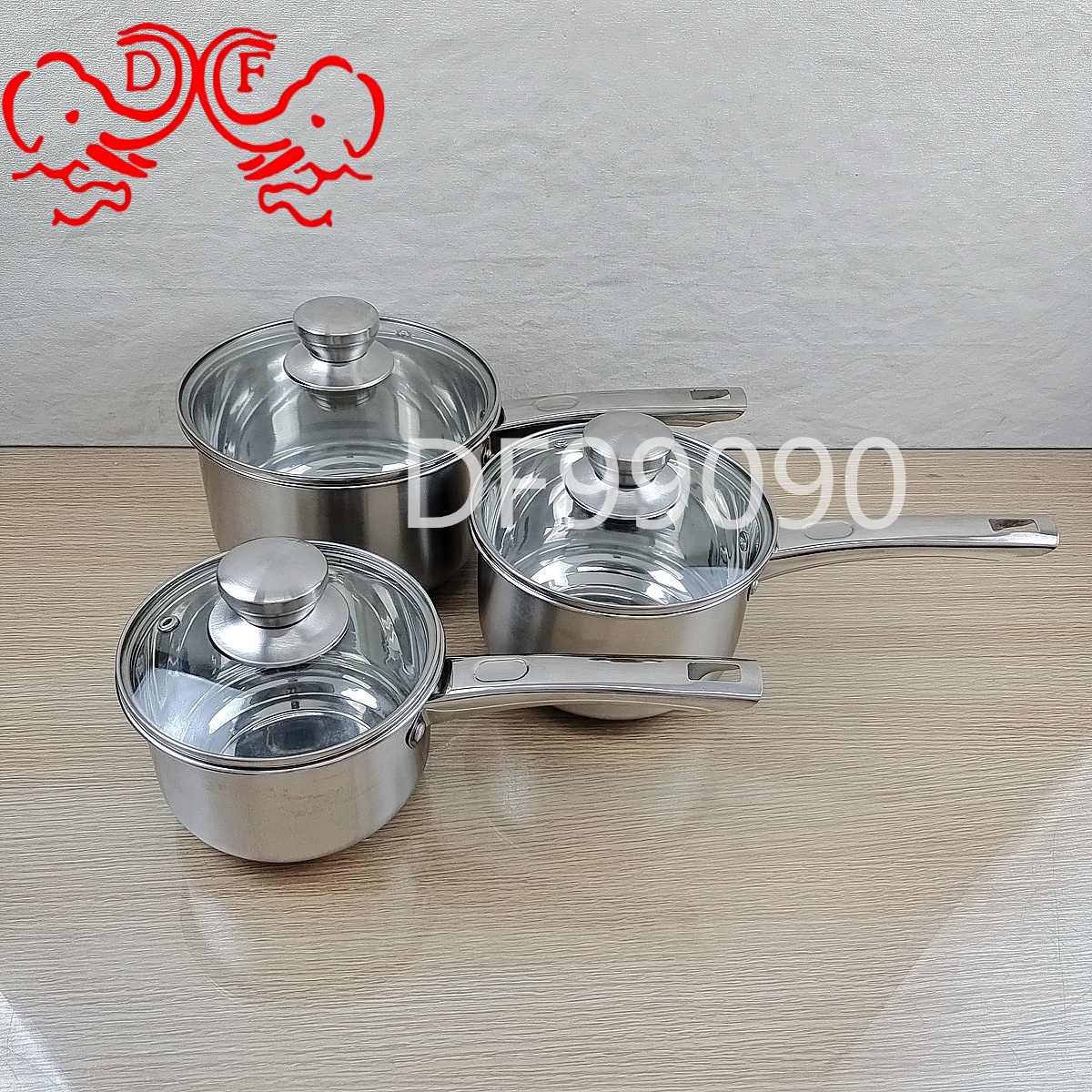 DF99090 stainless steel single-handle milk pot, household small cooking pot, milk pot, steel-handled instant noodle gift milk pot, DF TRADINGHOUSE