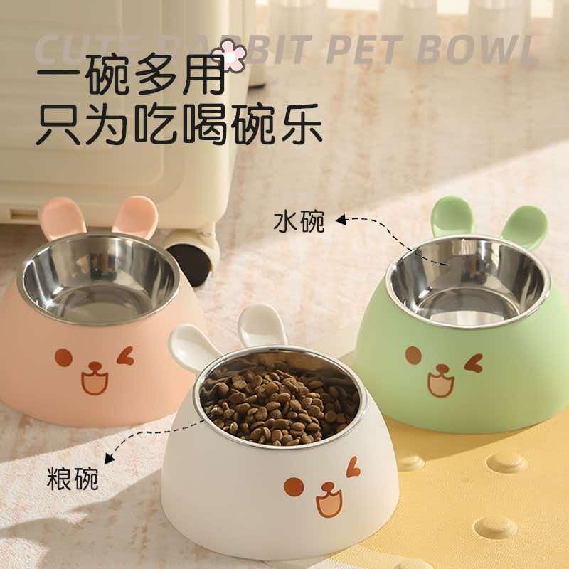 兔子造型宠物慢食碗 猫粮喂食器  宠物用品宠物喂食器宠物慢食碗宠物用品猫粮