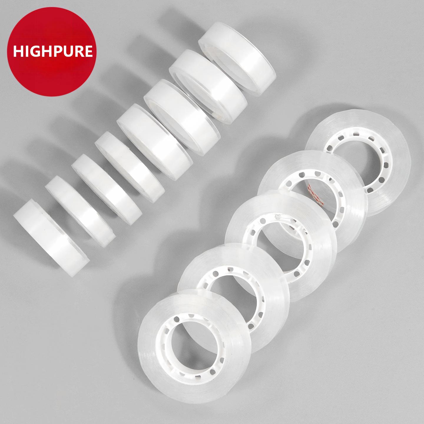 Small transparent tape, narrow and thin tape for students, transparent tape, cutter, office tape, plastic core, stationery tape Application Scenario
