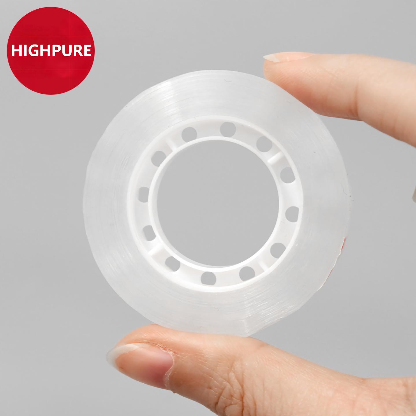 Small transparent tape, narrow and thin tape for students, transparent tape, cutter, office tape, plastic core, stationery tape details Picture