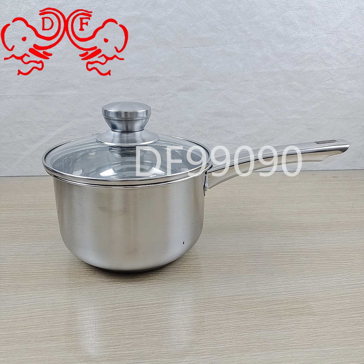 DF99090 stainless steel single-handle milk pot, household small cooking pot, milk pot, steel-handled instant noodle gift milk pot, DF TRADINGHOUSE Specification image