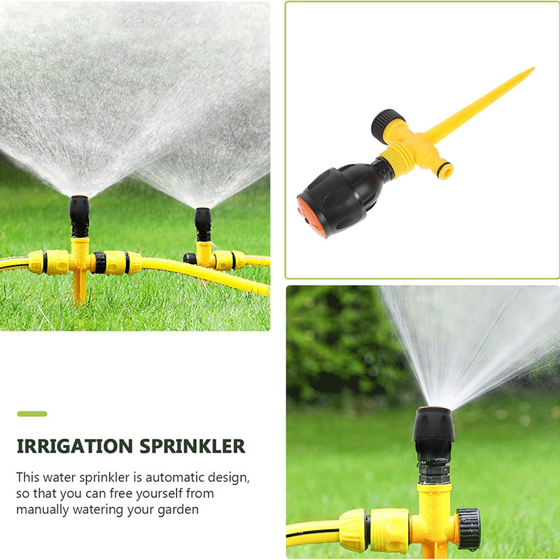 Automatic rotating ground sprinkler head, lawn and vegetable field greening sprinkler, garden and agricultural land plug-in irrigation water spray head Application Scenario