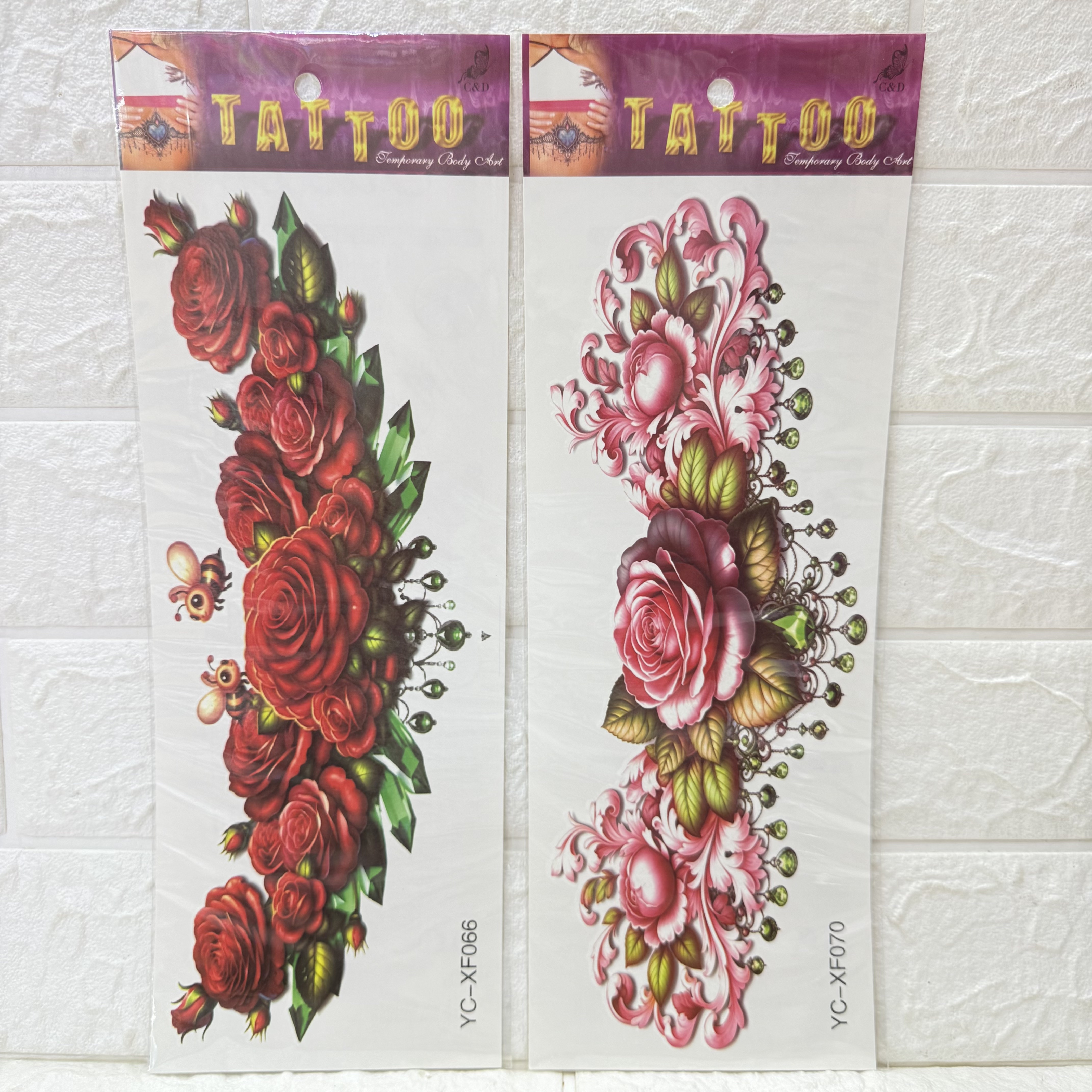Flower butterfly tattoo stickers, 3D simulation stereoscopic tattoo stickers, sexy waistline, chest tattoo stickers Application Scenario