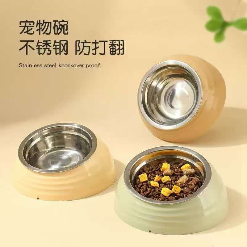 颈椎优化 猫粮狗粮食具 宠物喂食器狗盆 不锈钢食盆宠物用品