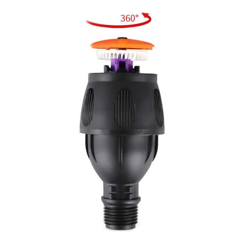 Automatic rotating ground sprinkler head, lawn and vegetable field greening sprinkler, garden and agricultural land plug-in irrigation water spray head details Picture