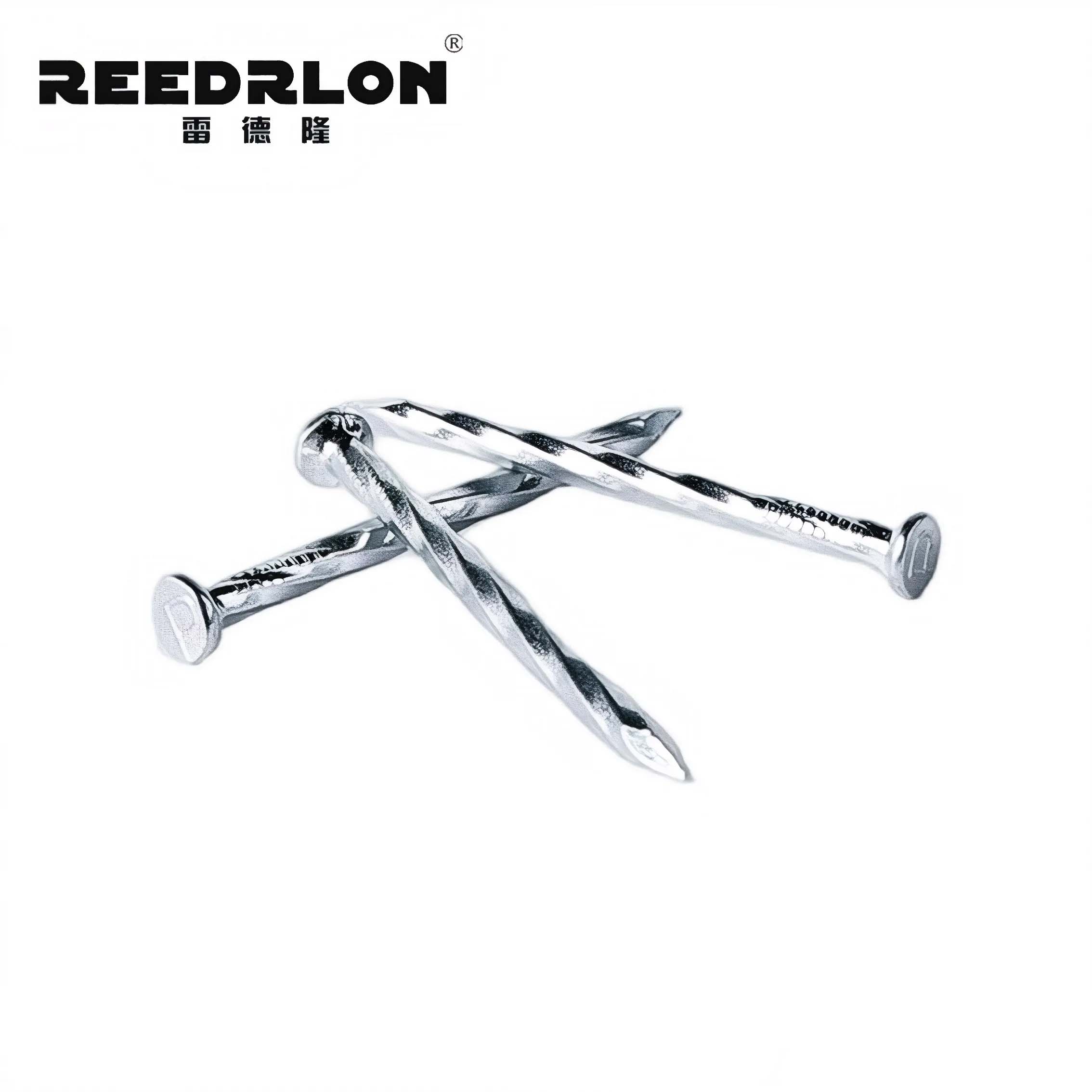 P-shaped silver GALVANIZED TWISTED SHANK NAIL, threaded self-tapping nail, metal fasteners, building hardware accessories details Picture