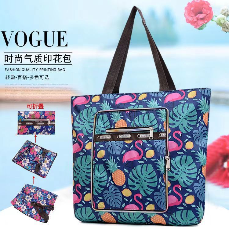 Folding handbags, mom's shopping eco-friendly bags, large-capacity travel bags, casual shoulder bags, ladies' gift bags undefined