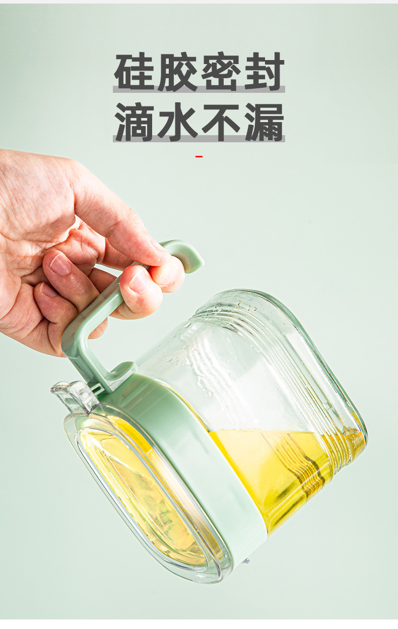 (CL) 25Q4#6552 стеклянные банки для соуса (500ml) белые/хаки/зеленый свет pic 3