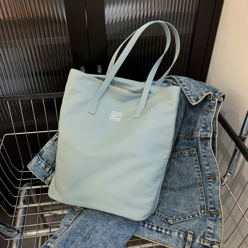 Large-capacity women's single-shoulder bag, 2022 new fashionable and simple handbag, Oxford fabric tote bag for commuting to school undefined