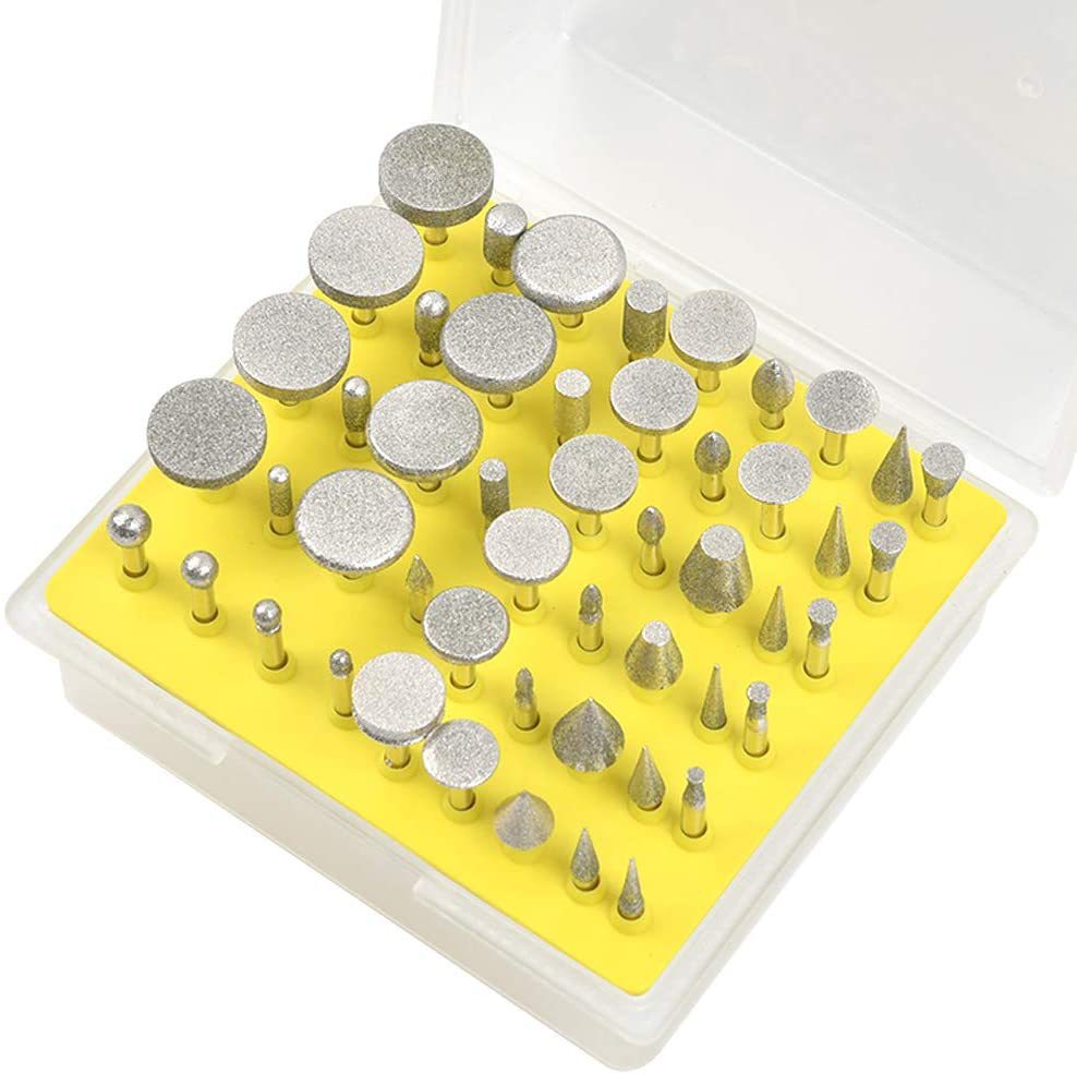 50PC diamond grinding head polishing combination set, diamond sand grinding head rod, special jade grinding head for electric grinding details Picture
