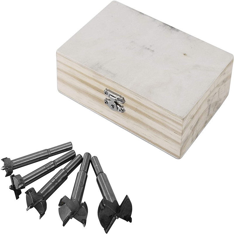 5-piece set of woodworking drill bits 15mm-35mm20 25 30 woodworking hinges round alloy opening set Application Scenario