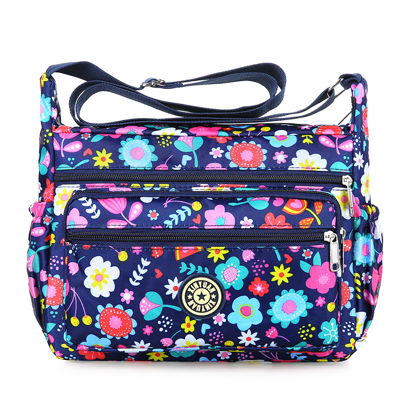 New Oxford fabric women's bag, floral fabric bag, large-capacity single-shoulder crossbody large bag for middle-aged and elderly people, street stall bag, canvas mom bag undefined
