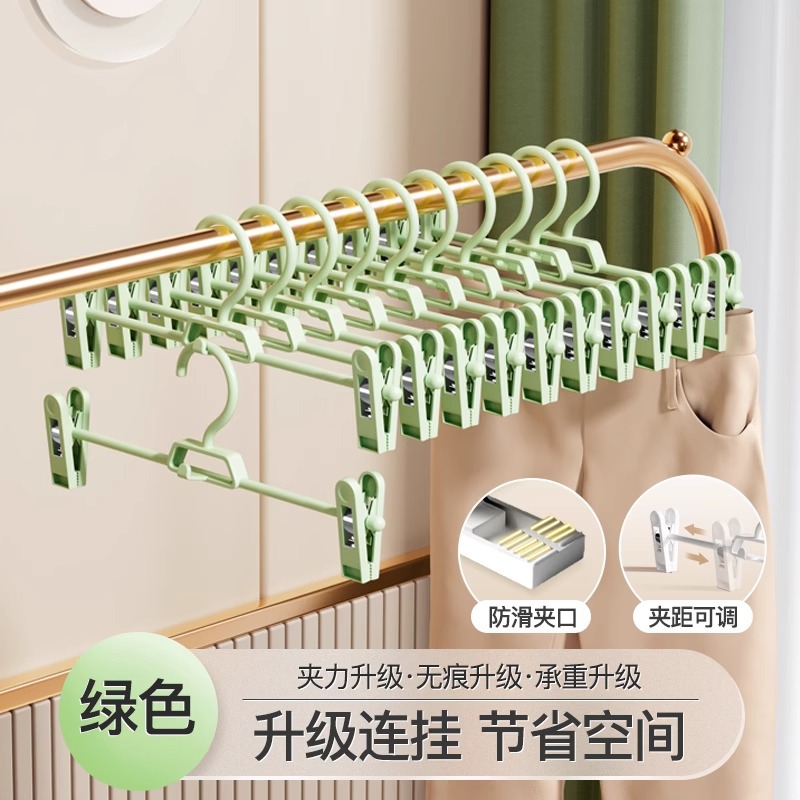 Nano trouser hanger, seamless trouser clip, a household trouser storage wonder, clothes hanger, seamless multi-functional drying, jk skirt clip, trouser hanger undefined