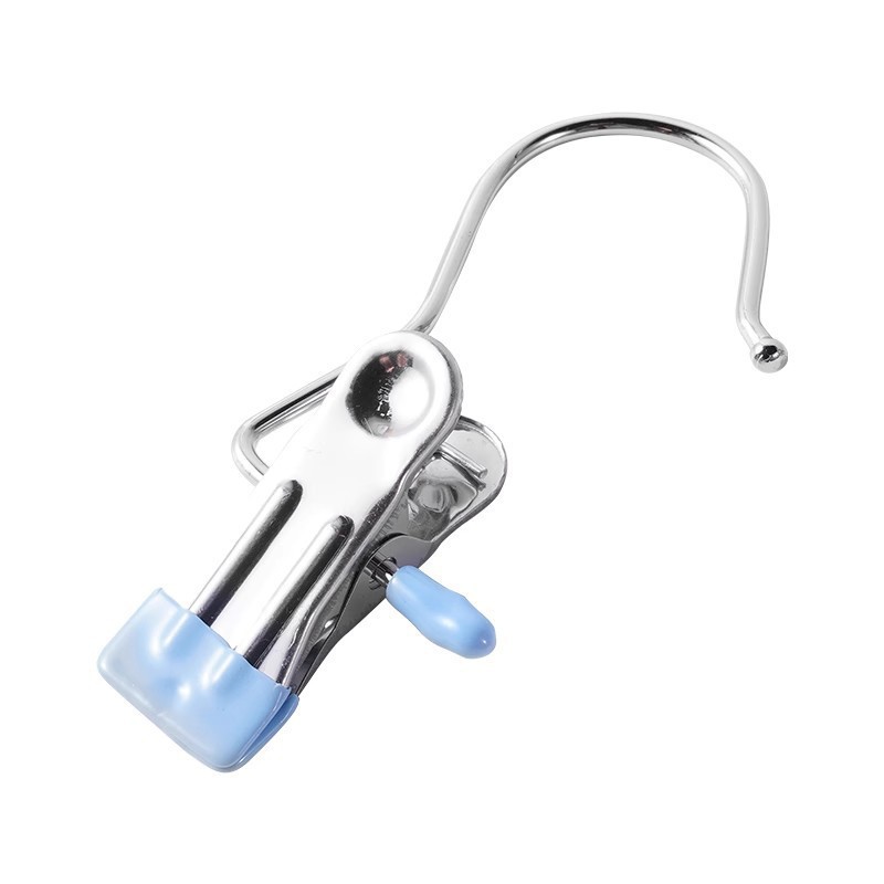 3-shaped clip, multi-functional hook clip, special for trousers, home storage, stainless steel seamless, strong single clothes drying clip Item Picture