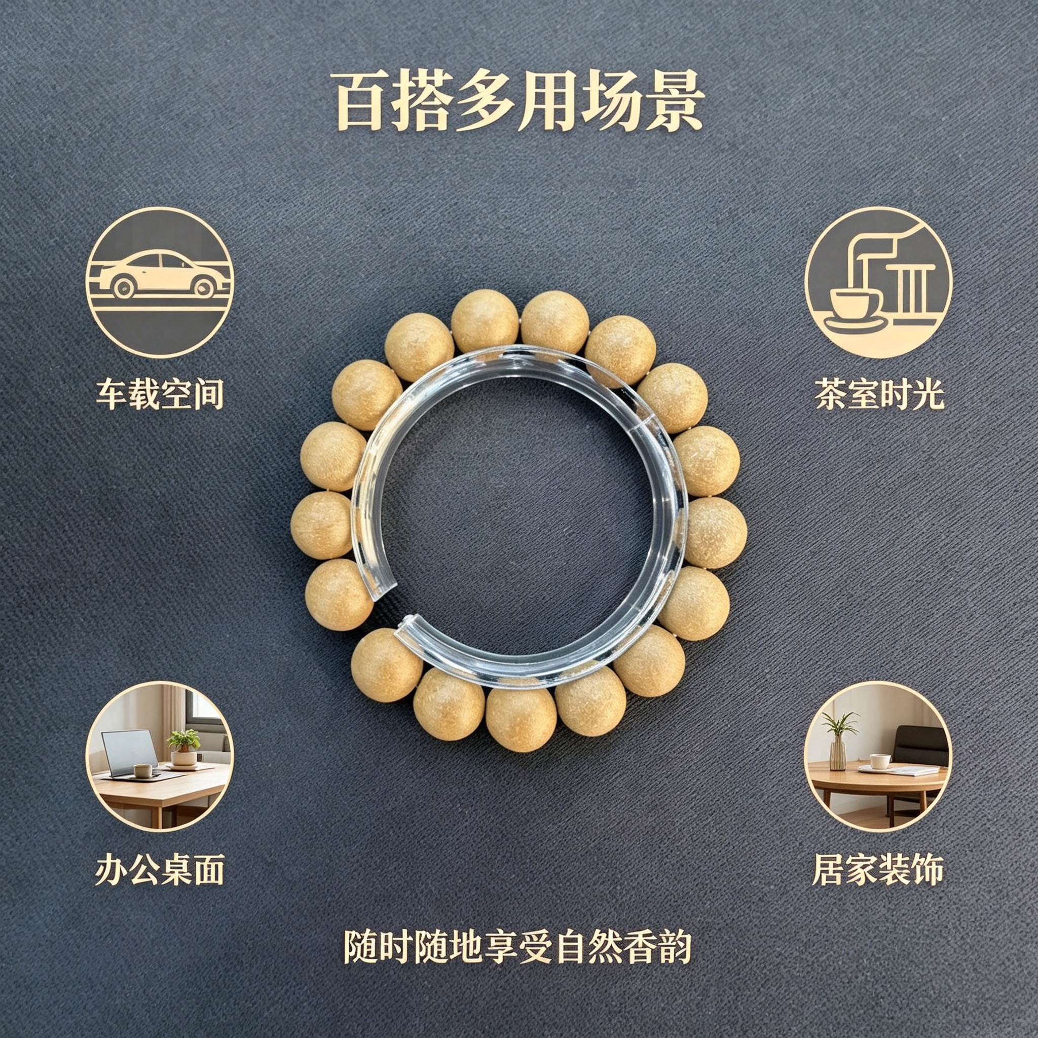 Especias de hierbas medicinales no antiguas especias de hierbas naturales especias de mano perlas de buda pulsera de perlas de fragancia especias de manchu yahuangge 1.0 especias de mano de grevillea Y2600239 details Picture