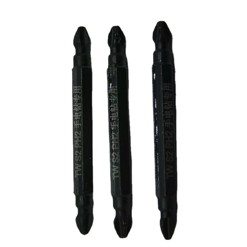 Special double-head cross-head screwdriver for electric drills, electric S2 alloy steel strong magnetic high hardness magnetic anti-slip small screwdriver Item Picture