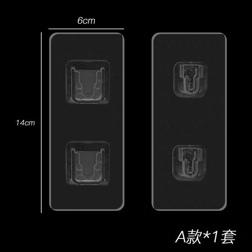 Acrylic mother-and-child buckle, strong seamless adhesive, no need for drilling, multi-functional household power strip fixing hook Specification image