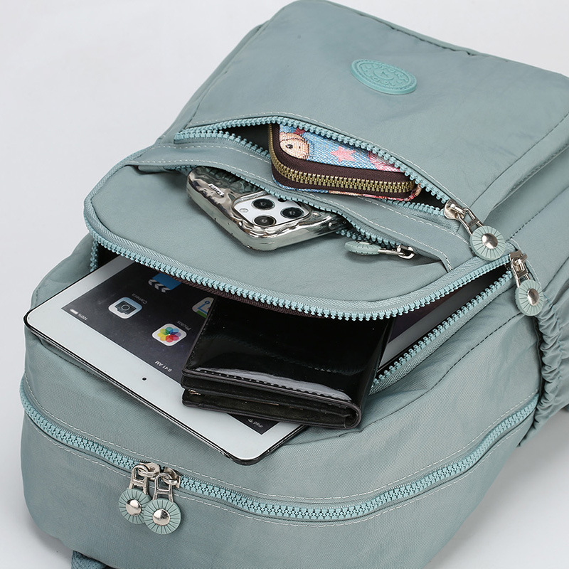 Wholesale of cross-border water-washed fabric backpacks, retro and simple backpacks, large-capacity casual travel bags, and foreign trade school bags Specification image