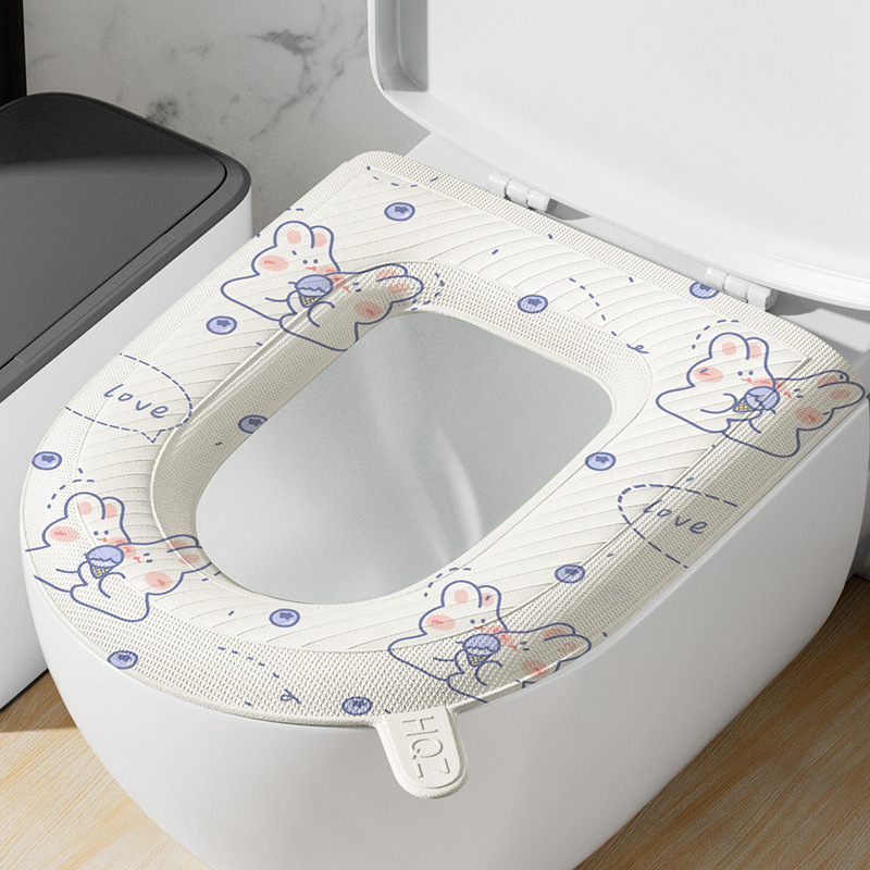 EVA waterproof toilet seat cushion, suitable for all seasons, summer adhesive toilet seat cover, washable seat cushion