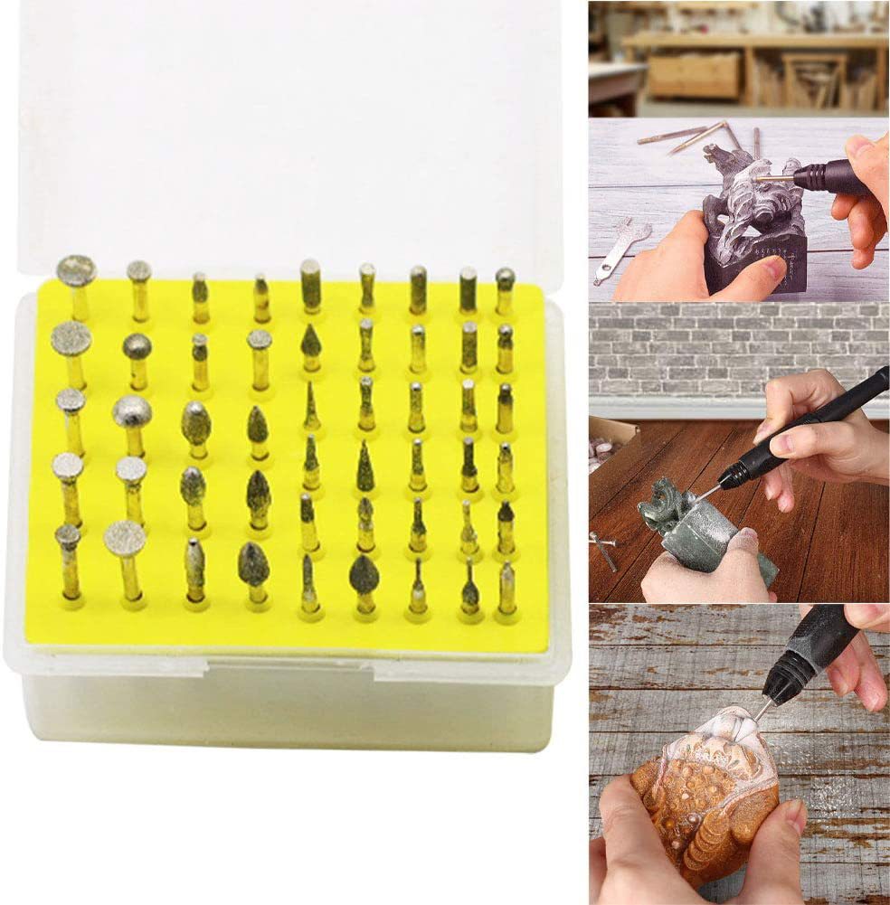 50PC diamond grinding head polishing combination set, diamond sand grinding head rod, special jade grinding head for electric grinding Application Scenario