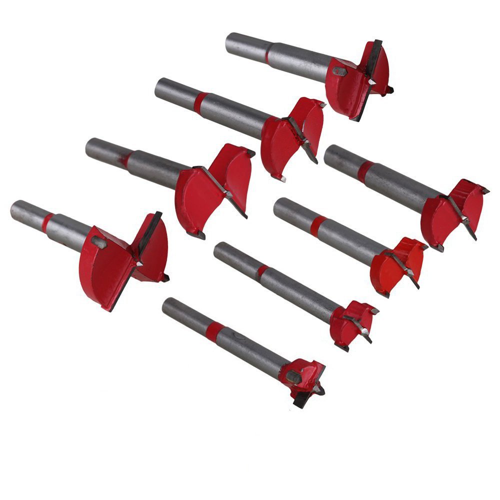 Red woodworking hole opener, extended hinge drill, alloy tungsten steel hole drill, plastic reaming drill bit, hand drill for hole opening Application Scenario