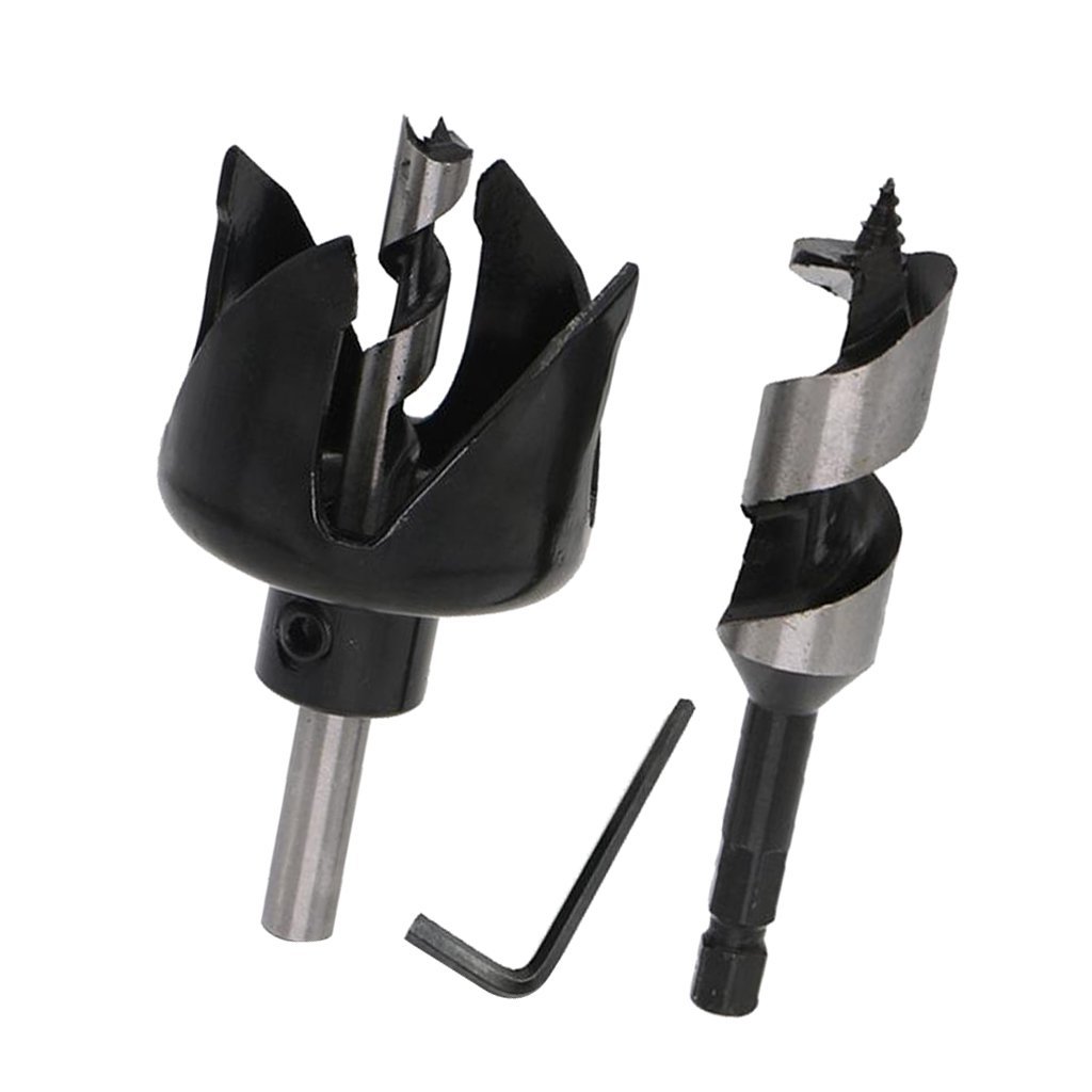 Spherical door lock hole opener, hole reamer, woodworking drill bit, self-drilling, door handle hole opener 22mm, 54mm Specification image