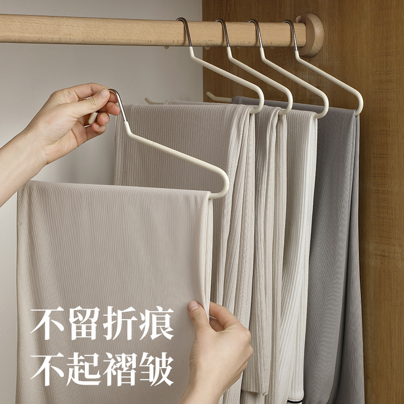 鹅型裤架家用挂裤子衣架专用无痕裤夹防滑浸塑收纳神器衣架 Application Scenario