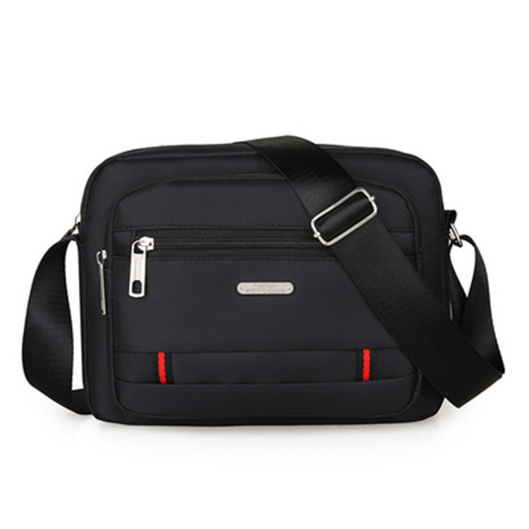 Nylon men's bag, single-shoulder bag, sporty business crossbody bag, waterproof large-capacity men's backpack, trendy men's crossbody bag, casual bag Specification image