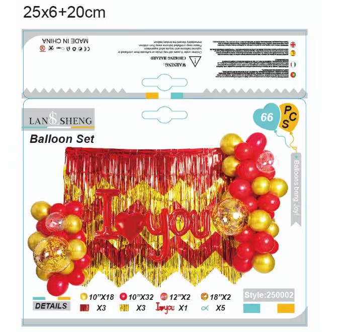 Foreign trade party decoration supplies: Spanish birthday, Happy aluminum film balloon set, party latex balloons detail image 3
