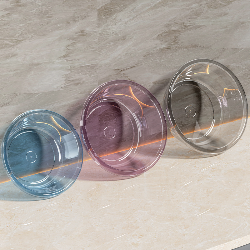 New enlarged and thickened transparent washbasin, plastic basin, student dormitory bathroom, baby washing vegetables and feet, household basin Application Scenario