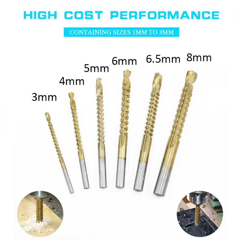 Twist drill bit set, multi-functional metal-specific rotary head woodworking electric drill bit, high-speed steel drilling, slotting, sawtooth details Picture