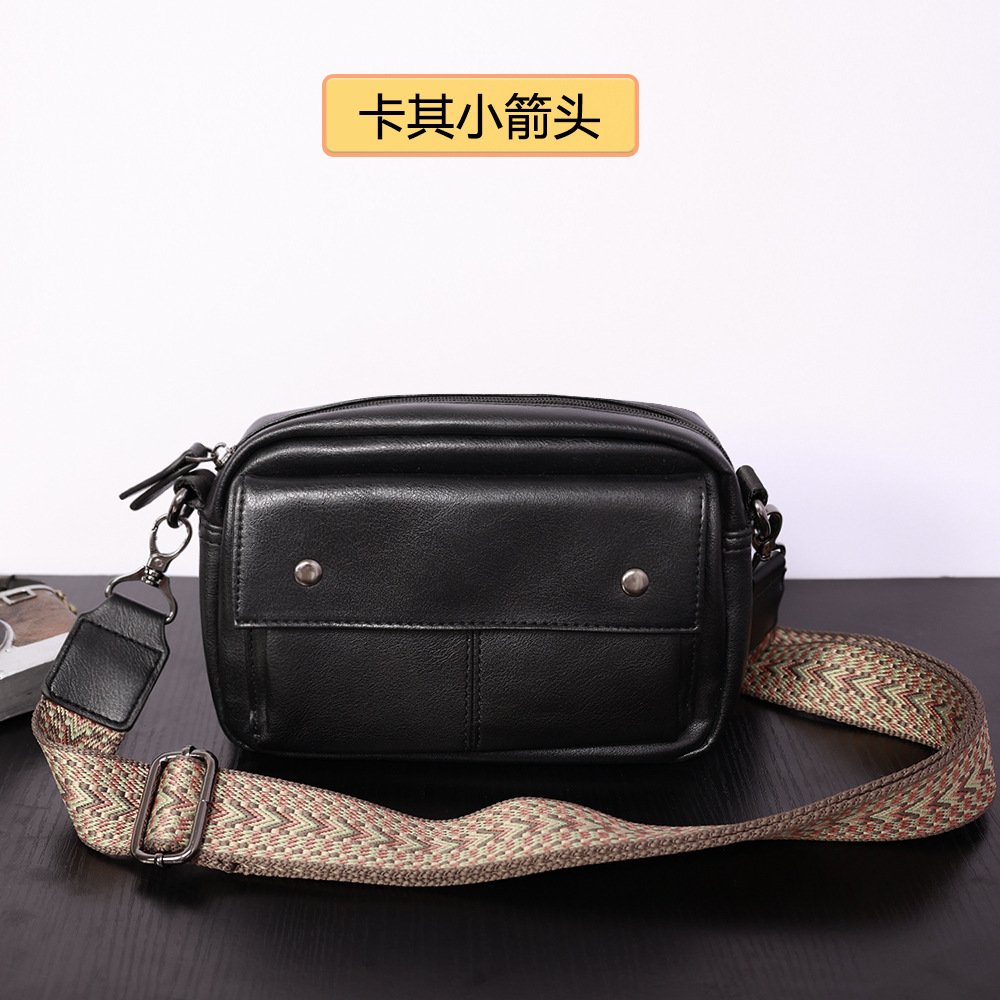 2024 New men's single-shoulder bag, a trendy leather sporty casual crossbody bag, a batch of Korean-style small crossbody bags for young people undefined