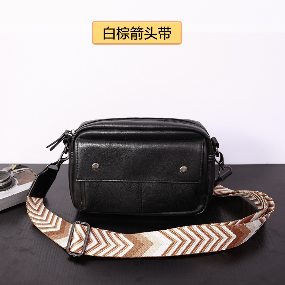 2024 New men's single-shoulder bag, a trendy leather sporty casual crossbody bag, a batch of Korean-style small crossbody bags for young people undefined