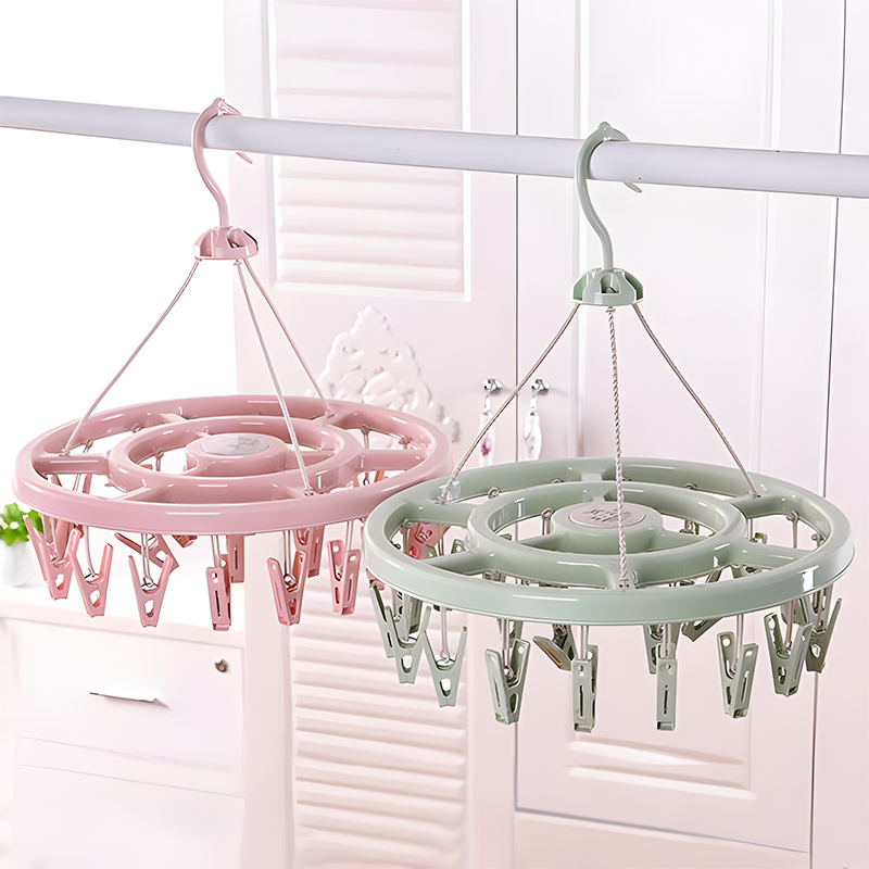 Free shipping, multi-functional disc sock drying rack, multi-clip drying rack, baby drying rack, windproof sock drying rack