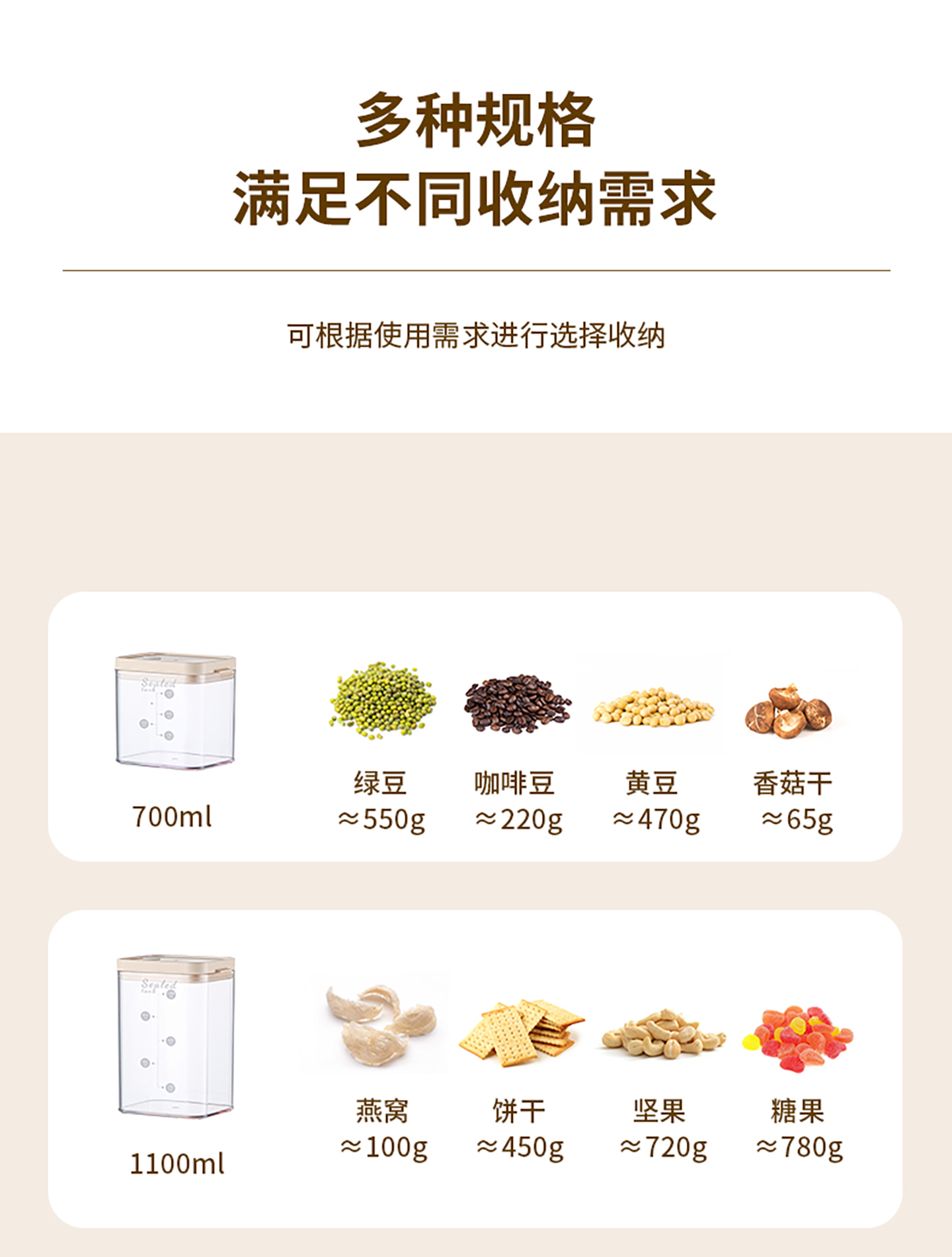 【CL】25Q4#6616-6617-6618-6623 Ruisi Rectangular sealed can White + Khaki mixed pic 10