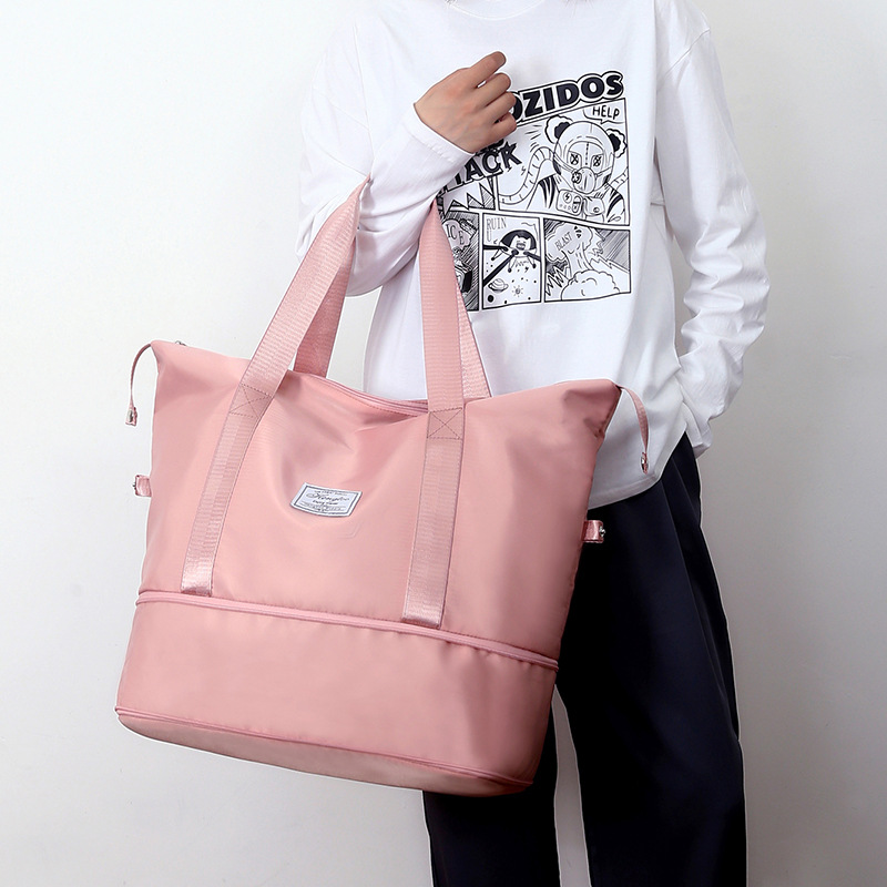 Wholesale short-distance travel bags, dry and wet separation sports hand and shoulder bags, large-capacity men's and women's sports, yoga and fitness bags details Picture