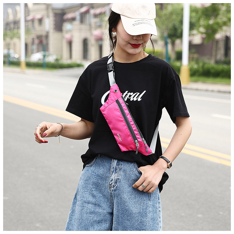 New sports waist bag, fitness running bag, waterproof men's and women's mobile phone bag, multi-functional single-shoulder crossbody bag and close-fitting chest bag Application Scenario