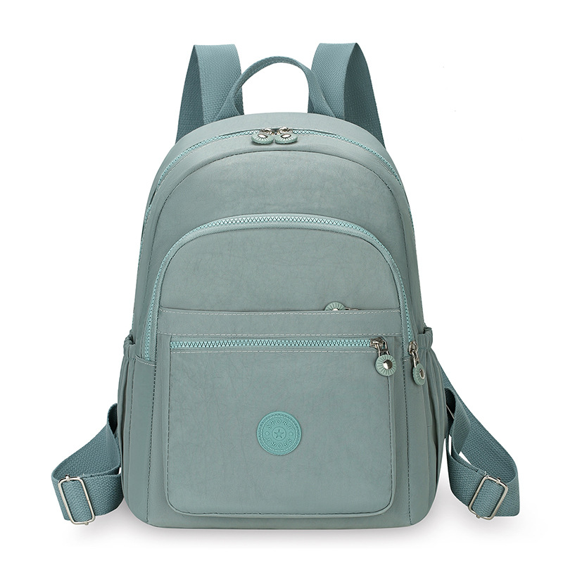 Wholesale of cross-border water-washed fabric backpacks, retro and simple backpacks, large-capacity casual travel bags, and foreign trade school bags Item Picture