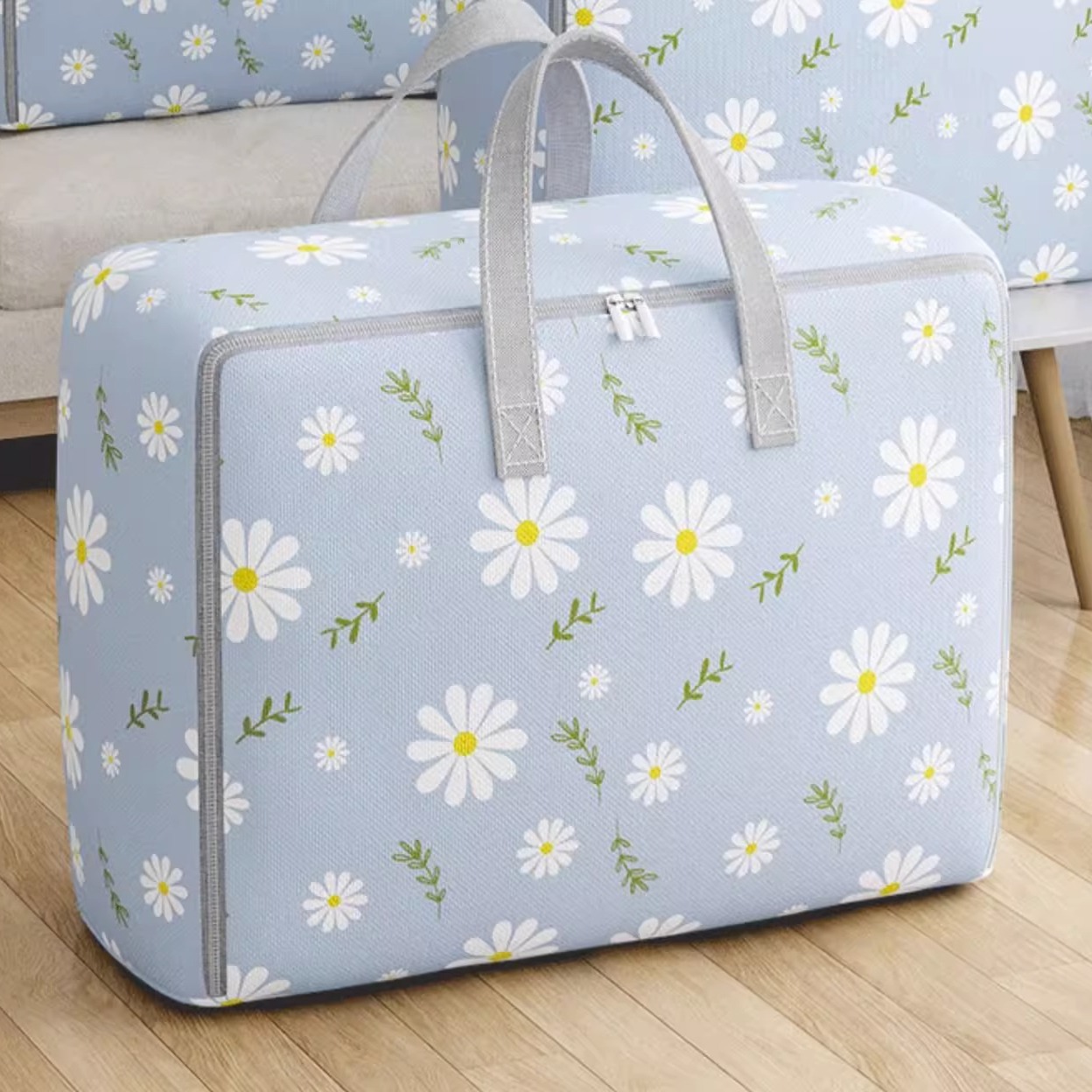 Daisy quilt storage bag, clothes, luggage, moving packing bag, large-capacity thickened waterproof and moisture-proof cotton quilt bag