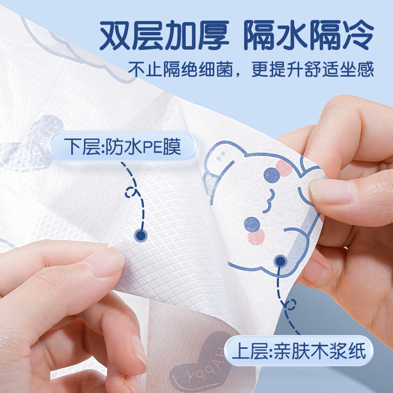 Disposable toilet seat cover with full coverage and adhesive waterproof travel hotel maternity toilet seat cover details Picture