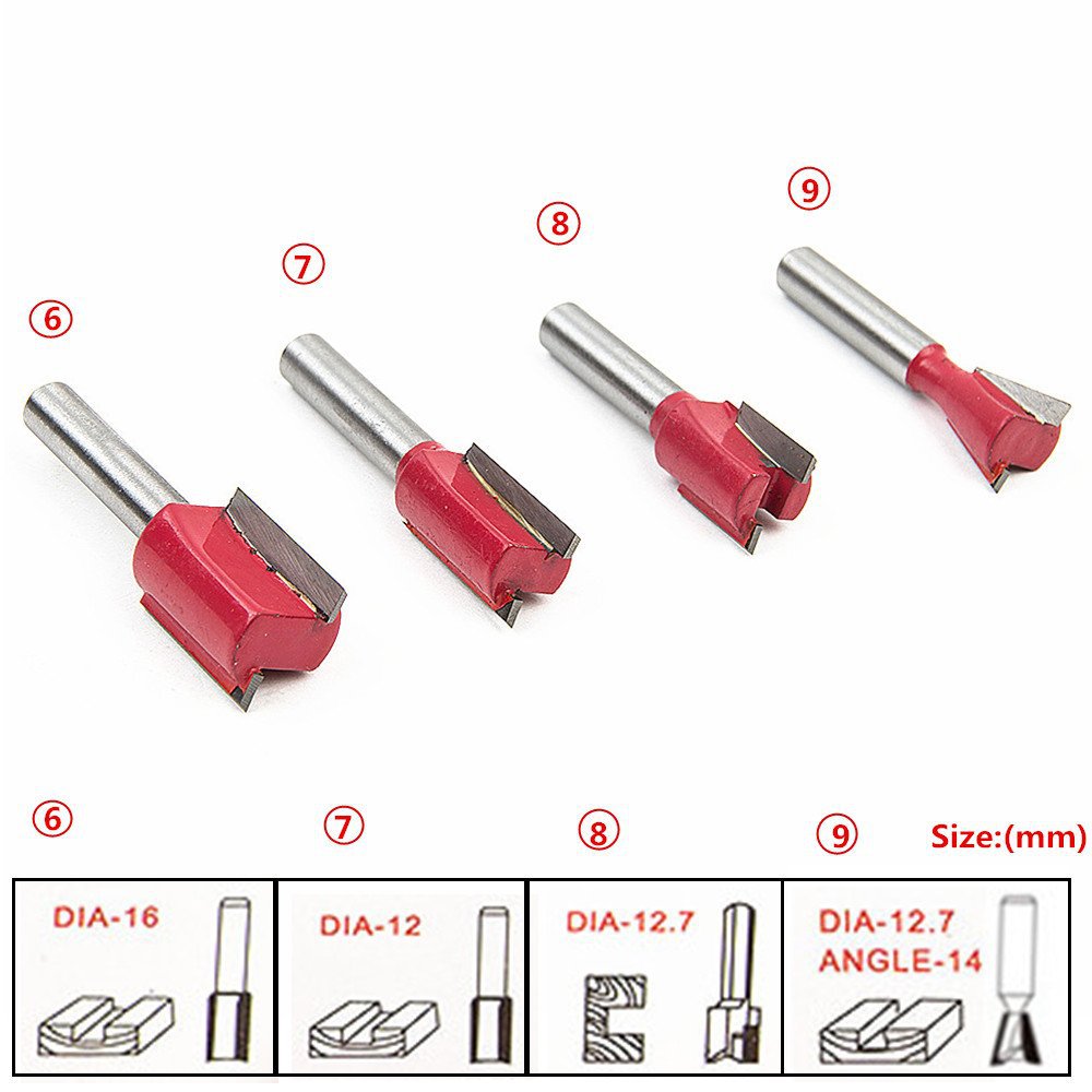15-piece set of woodworking milling cutter 15PC trimming cutter, specifically designed for woodworking engraving machines, bakelite milling machines and trimming machines Application Scenario