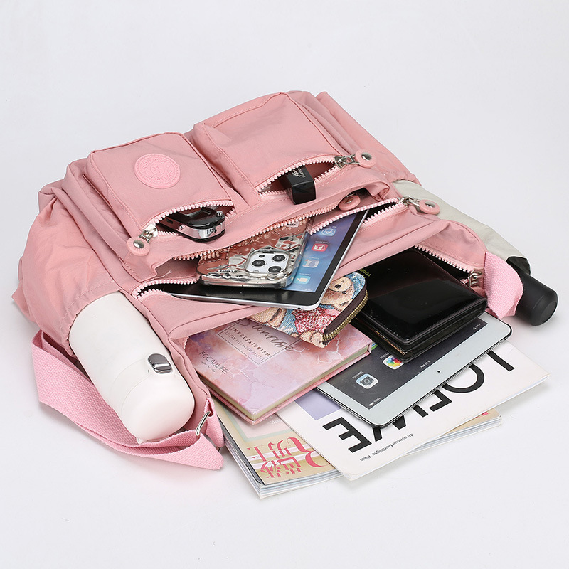 Wholesale of best-selling water-washed fabric women's bags, large-capacity multi-compartment crossbody bags for cross-border middle-aged and elderly mothers Specification image