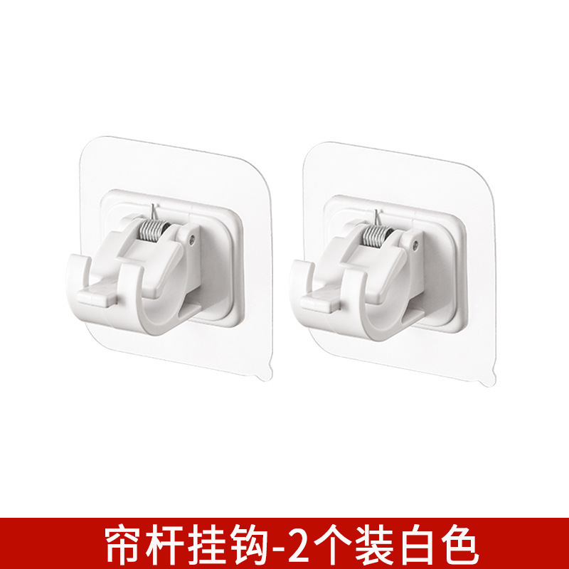 大号日式免打孔挂杆夹伸缩杆挂架窗帘杆罗马杆浴帘杆爪挂钩夹支架 undefined