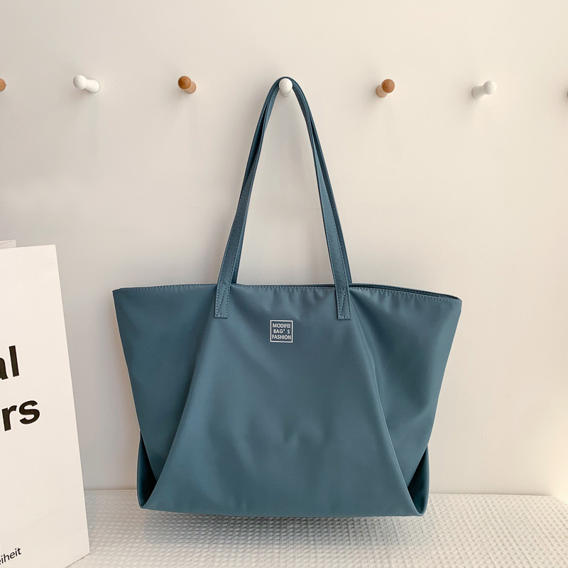 Korean style ins simple large-capacity Oxford cloth bag, class commuting bag, tote bag, canvas hand bag, shoulder bag, women's bag undefined