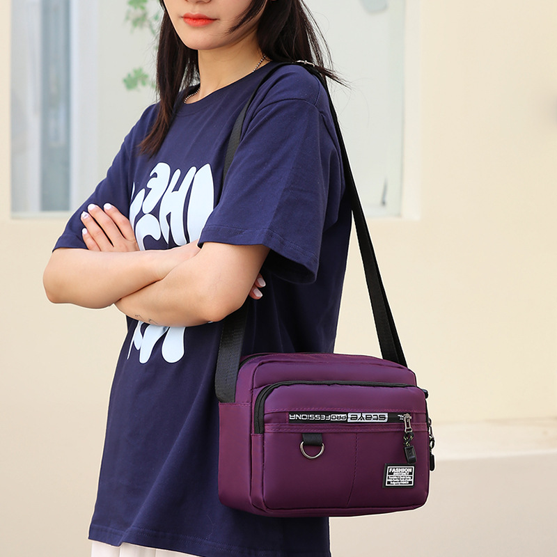 New nylon mom bag, Oxford cloth women's bag, canvas bag, large-capacity single-shoulder crossbody bag for middle-aged and elderly people, street stall bag details Picture