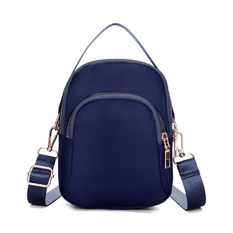 2022 new style nylon crossbody small bag, casual large-capacity hand-held shell bag, single-shoulder phone bag, versatile women's bag undefined