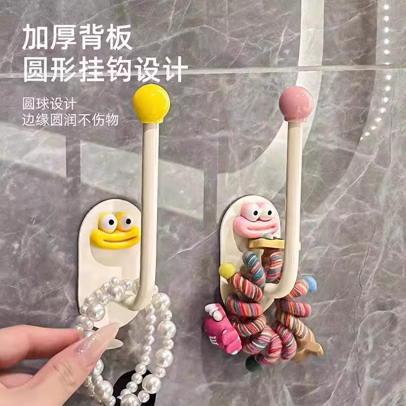 New wall-mounted hairband and headband storage rack without drilling, bathroom rubber band, hair tie hook, hair tie and jewelry storage Specification image