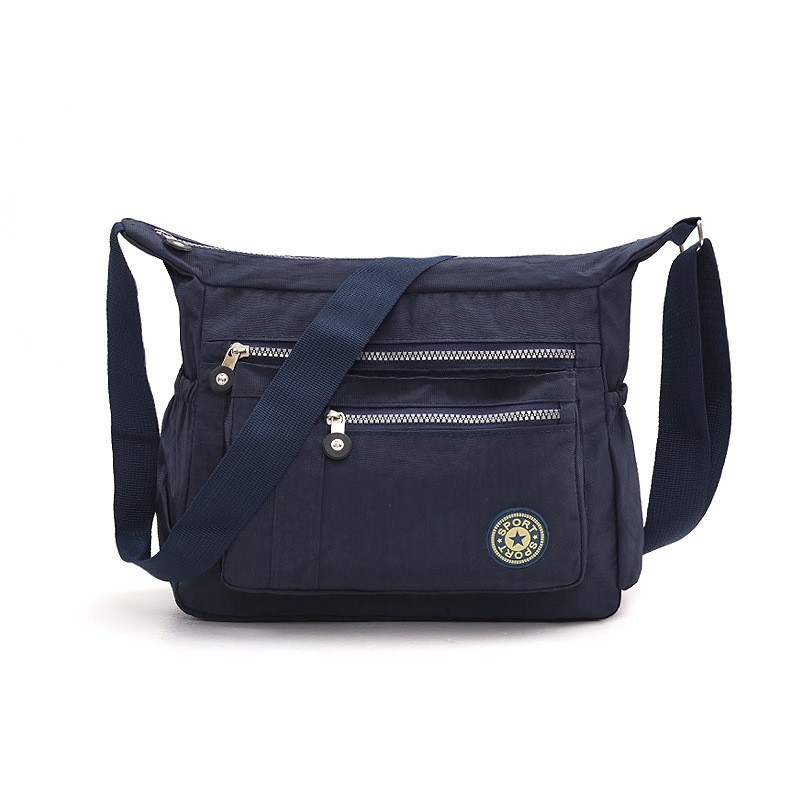 New cross-border large-capacity versatile nylon washable fabric single-shoulder crossbody bag for middle-aged and elderly mothers, canvas women's bag Specification image